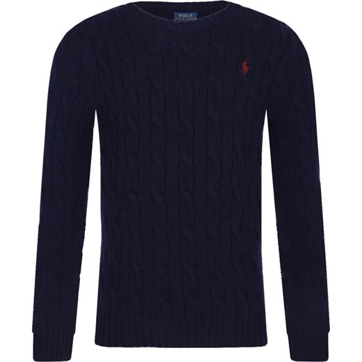 POLO RALPH LAUREN Wełniany sweter | Regular Fit | z dodatkiem kaszmiru ze sklepu Gomez Fashion Store w kategorii Swetry dziewczęce - zdjęcie 165030779