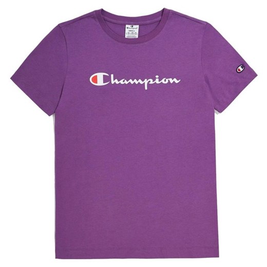 CHAMPION T-Shirt damski Crewneck fioletowy ze sklepu taniesportowe.pl w kategorii Bluzki damskie - zdjęcie 165031588