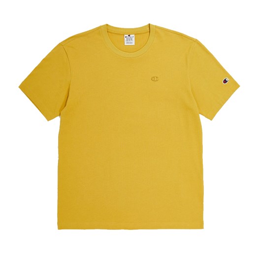 CHAMPION T-Shirt damski Embroidered Comfort Fit żółty ze sklepu taniesportowe.pl w kategorii Bluzki damskie - zdjęcie 165031639