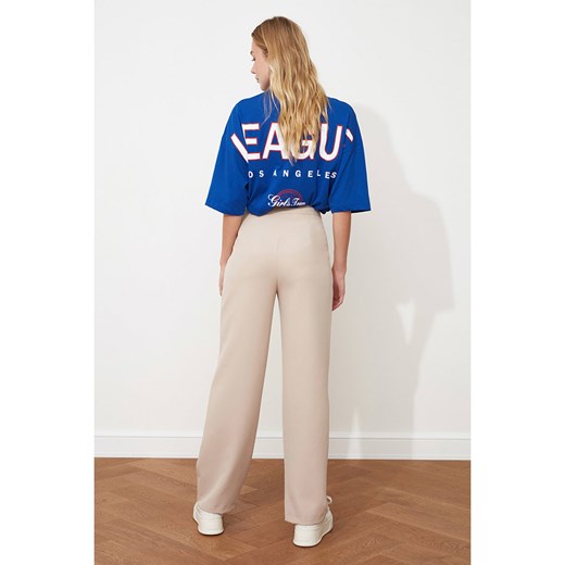 trendyol Spodnie w kolorze beżowym Trendyol 34 Limango Polska okazyjna cena