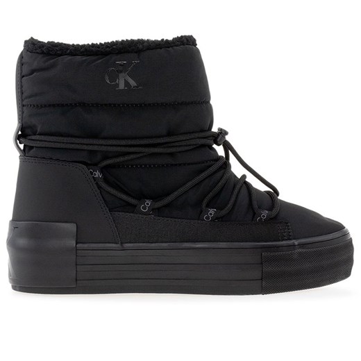 Buty Calvin Klein Jeans Bold Vulc Flatf Snow Boot YW0YW01181-0GT - czarne ze sklepu streetstyle24.pl w kategorii Śniegowce damskie - zdjęcie 165034425