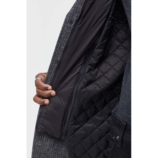 Superdry płaszcz wełniany kolor szary przejściowy Superdry XL ANSWEAR.com