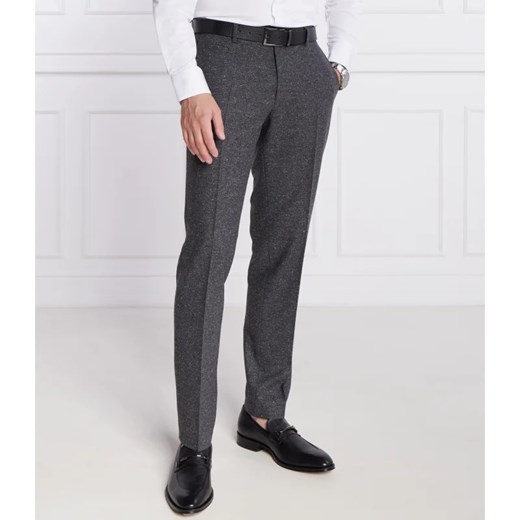 BOSS Wełniane spodnie H-Genius-224 | Slim Fit | z dodatkiem jedwabiu 50 Gomez Fashion Store