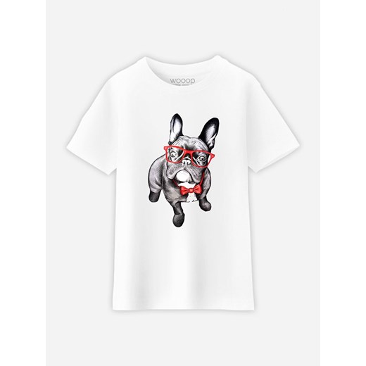 WOOOP Koszulka &quot;Happy Dog&quot; w kolorze białym Wooop 104 Limango Polska promocja