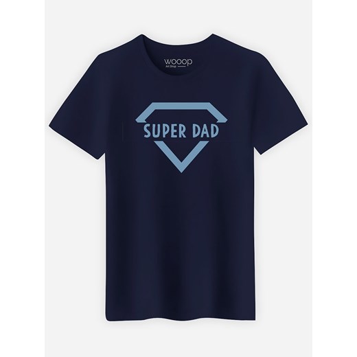 WOOOP Koszulka &quot;Super Dad&quot; w kolorze granatowym ze sklepu Limango Polska w kategorii T-shirty męskie - zdjęcie 165096399
