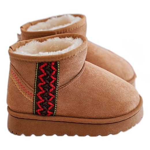 Buty zimowe dziecięce brązowe śniegowce jesienne