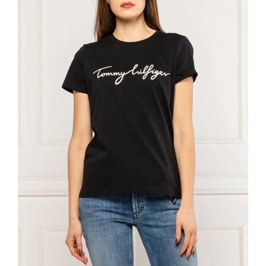 Tommy Hilfiger T-shirt | Regular Fit ze sklepu Gomez Fashion Store w kategorii Bluzki damskie - zdjęcie 165098265