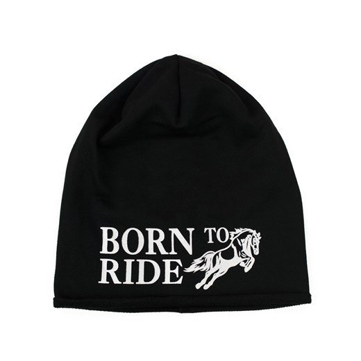 Czapka Born to ride! ze sklepu JK-Collection w kategorii Czapki zimowe damskie - zdjęcie 165112158