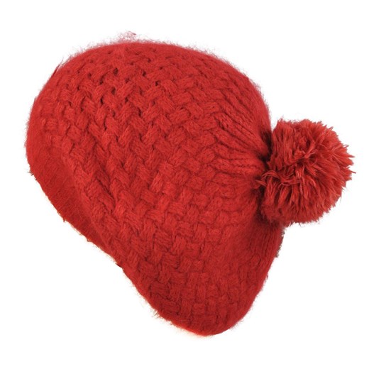 Angorowa czapka z pomponem ze sklepu JK-Collection w kategorii Czapki zimowe damskie - zdjęcie 165123726
