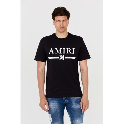 AMIRI T-shirt męski czarny z podkreślonym logo, Rozmiar XL ze sklepu outfit.pl w kategorii T-shirty męskie - zdjęcie 165140546