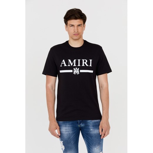 AMIRI T-shirt męski czarny z podkreślonym logo, Wybierz rozmiar XL ze sklepu outfit.pl w kategorii T-shirty męskie - zdjęcie 165140546