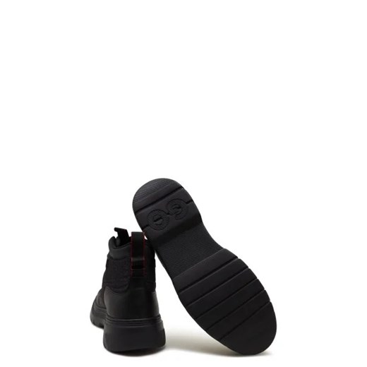 Buty zimowe męskie Hugo Boss czarne sznurowane