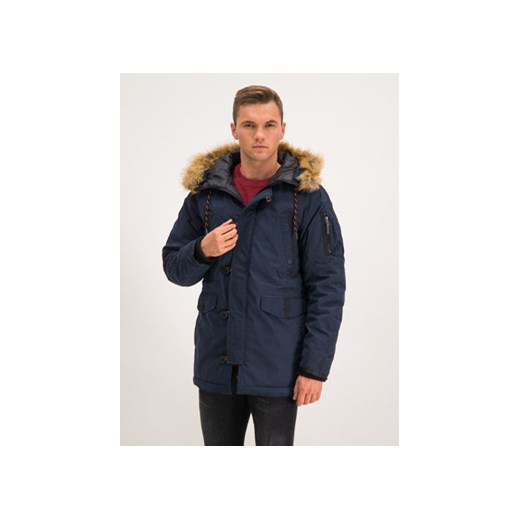 Superdry Parka SDX M5000082A Granatowy Regular Fit Superdry L okazyjna cena MODIVO