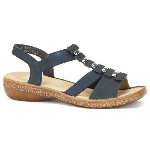 Sandały Rieker 62850-14 Blue ze sklepu Awis Obuwie w kategorii Sandały damskie - zdjęcie 165145887