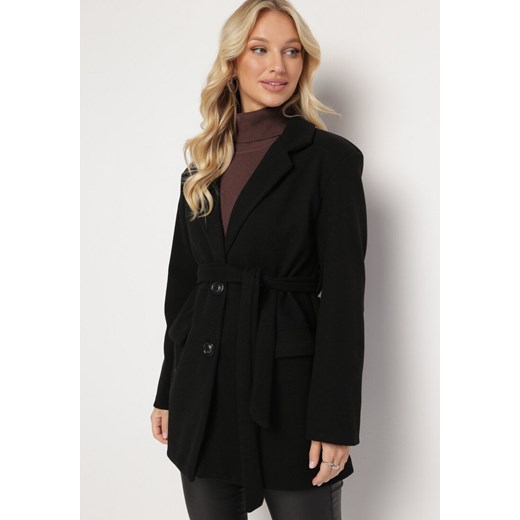 Czarny Płaszcz Jumorla ze sklepu Born2be Odzież w kategorii Płaszcze damskie - zdjęcie 165152425