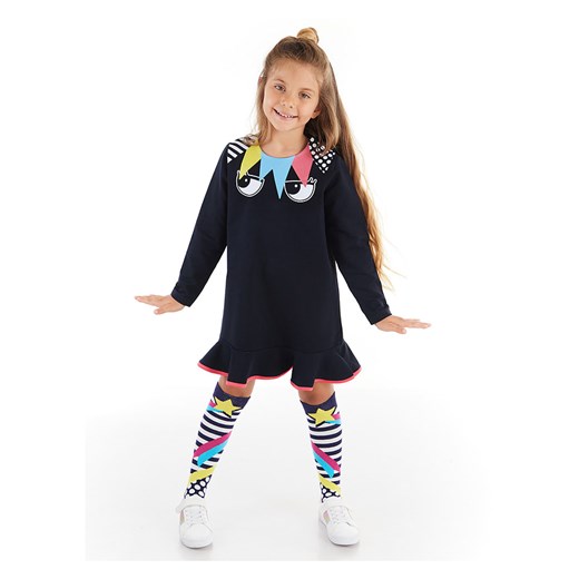 Denokids 2-częściowy zestaw &quot;Eyes&quot; w kolorze czarnym ze wzorem ze sklepu Limango Polska w kategorii Sukienki dziewczęce - zdjęcie 165154145