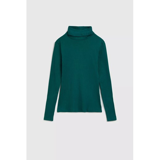 Bluzka damska Moodo.pl z golfem z długim rękawem 