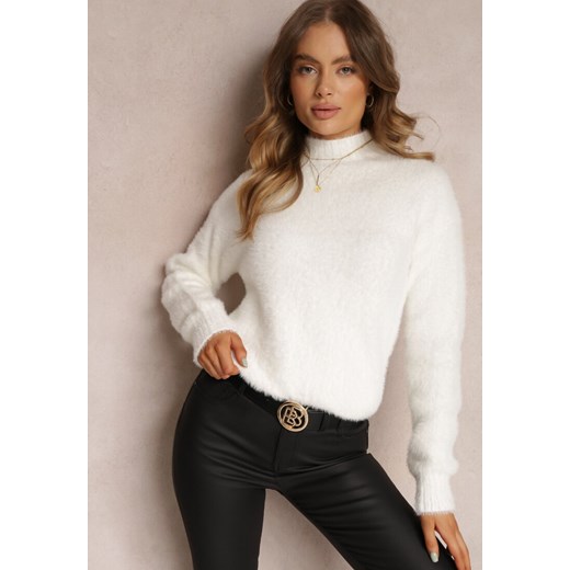 Biały Sweter Wełniany Merrill Renee M promocja Renee odzież