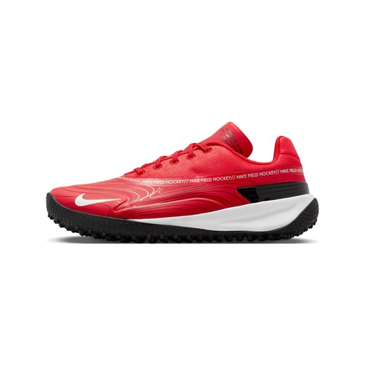 Czerwone buty sportowe damskie Nike z tkaniny sznurowane 