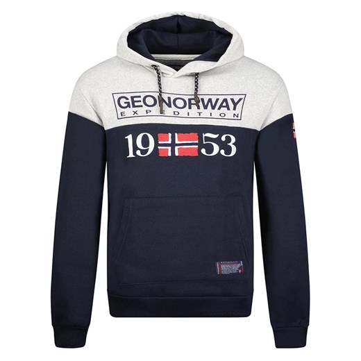 Geographical Norway Bluza &quot;Greg&quot; w kolorze granatowo-szarym ze sklepu Limango Polska w kategorii Bluzy męskie - zdjęcie 165168646