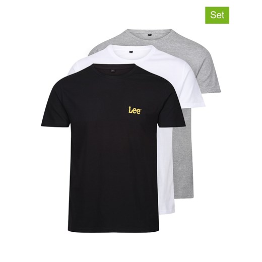 LEE Underwear Koszulki (3 szt.) &quot;Larkin&quot; w kolorze szarym, czarnym i białym ze sklepu Limango Polska w kategorii T-shirty męskie - zdjęcie 165168738