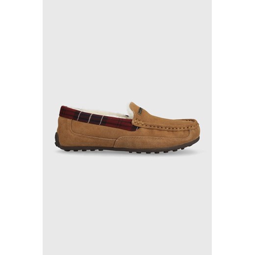 Barbour kapcie zamszowe Martin męskie kolor brązowy MSL0021BE51 Barbour 42 PRM