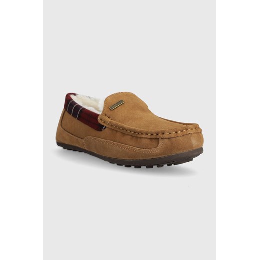 Barbour kapcie zamszowe Martin męskie kolor brązowy MSL0021BE51 Barbour 44/45 PRM