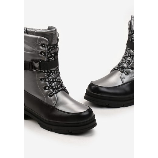 Buty zimowe dziecięce Born2be sznurowane 