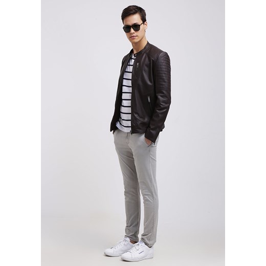 Jack & Jones REGULAR FIT Kurtka skórzana cognac zalando  długie