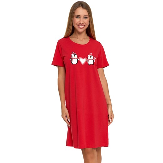 Koszula nocna damska świąteczna PDK3000-009, Kolor czerwony, Rozmiar S, Moraj ze sklepu Intymna w kategorii Koszule nocne - zdjęcie 165207779