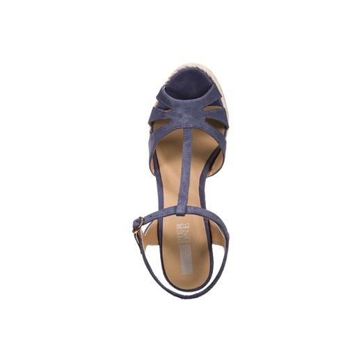 Pier One Sandały na platformie blue zalando brazowy kokardka