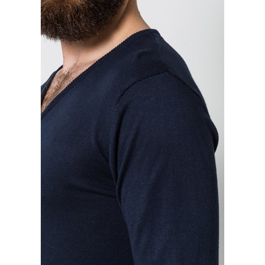 Tailored Originals KAMES Sweter marine zalando  bez wzorów/nadruków