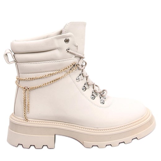 Botki traperki Hudson Beige beżowy 39 ButyModne.pl