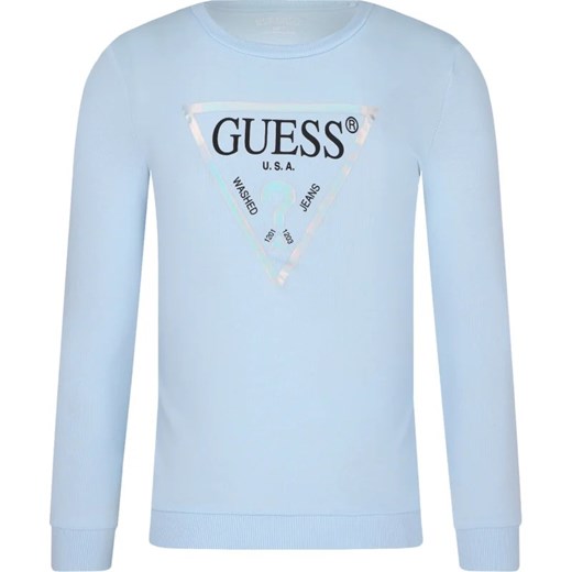 Bluza dziewczęca niebieska Guess na wiosnę