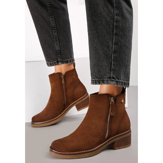 Brązowe Botki Perice Renee 38 renee.pl okazja