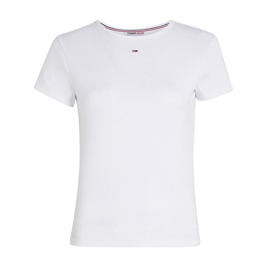 Tommy Hilfiger bluzka damska casual biała z okrągłym dekoltem 