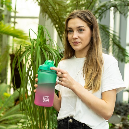 Butelka na wodę 1.5L zielono-różowa | BPA free 1500ml Sklep SOXO