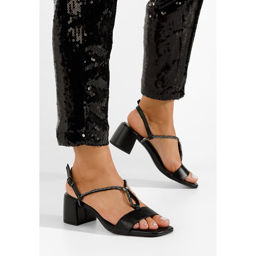 Czarne eleganckie sandały Shea ze sklepu Zapatos w kategorii Sandały damskie - zdjęcie 165297985