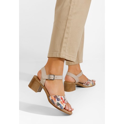 Beżowe sandały damskie skórzane Thalesia V2 ze sklepu Zapatos w kategorii Sandały damskie - zdjęcie 165297996