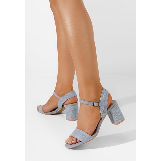 Niebieski sandały na słupku Paulista ze sklepu Zapatos w kategorii Sandały damskie - zdjęcie 165298446