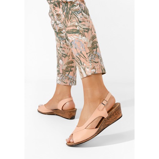 Różowe sandały damskie skórzane Rhonia ze sklepu Zapatos w kategorii Sandały damskie - zdjęcie 165299139