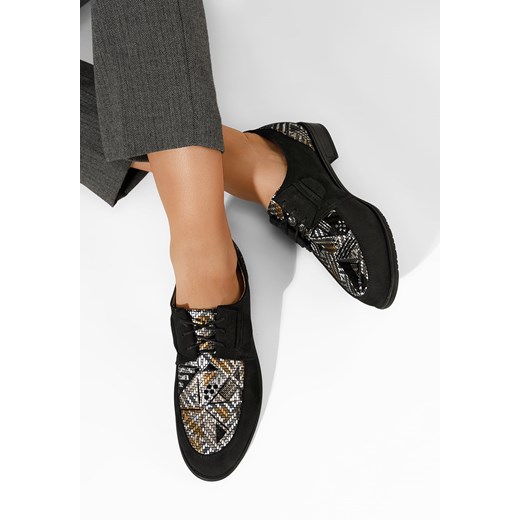 Wielokolorowy oxfordy damskie skórzane Vogue V3 ze sklepu Zapatos w kategorii Półbuty damskie - zdjęcie 165299306