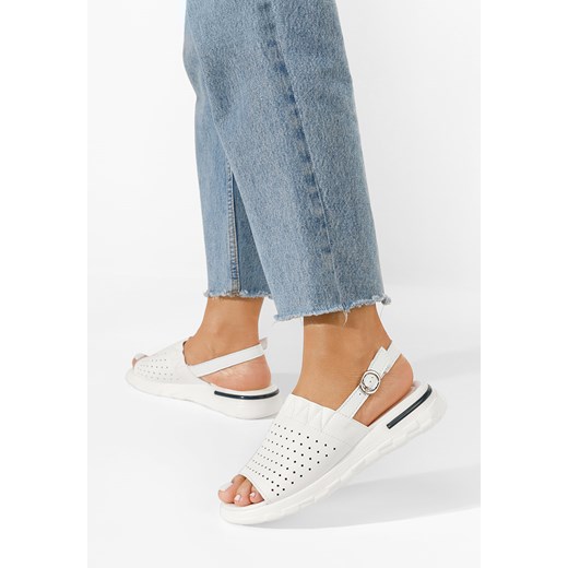 Białe sandały damskie Cardia ze sklepu Zapatos w kategorii Sandały damskie - zdjęcie 165299767