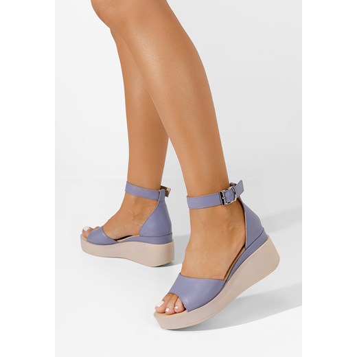 Fioletowe sandały damskie skórzane Salegia ze sklepu Zapatos w kategorii Sandały damskie - zdjęcie 165299927
