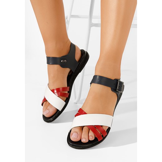 Wielokolorowy sandały damskie skórzane Casiella ze sklepu Zapatos w kategorii Sandały damskie - zdjęcie 165299936