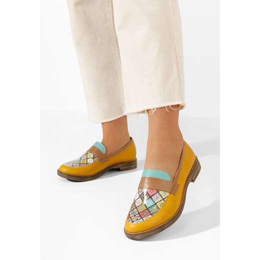 Żółte loafers damskie Aleda ze sklepu Zapatos w kategorii Mokasyny damskie - zdjęcie 165299998