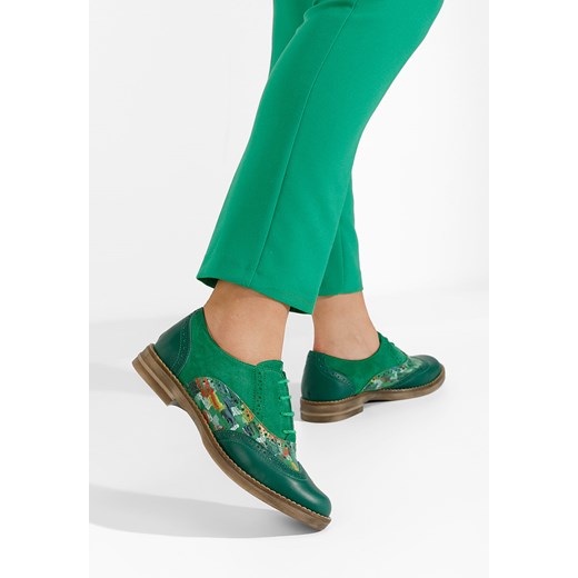Zielone brogues damskie Emily V2 ze sklepu Zapatos w kategorii Półbuty damskie - zdjęcie 165300936