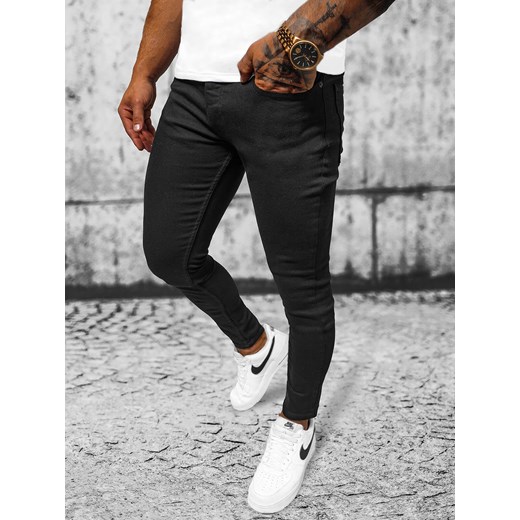 Spodnie jeansowe męskie czarne OZONEE E/5348/02 ze sklepu ozonee.pl w kategorii Jeansy męskie - zdjęcie 165301705