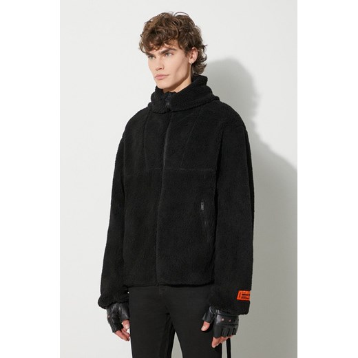 Heron Preston bluza Hp Polar Fleece Hoodie męska kolor czarny z kapturem gładka HMEA096F23FAB0011000 ze sklepu PRM w kategorii Bluzy męskie - zdjęcie 165308377