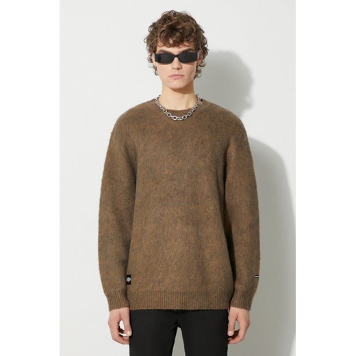Manastash sweter z domieszką wełny Aberdeen Sweater męski kolor brązowy  7923240001 ze sklepu PRM w kategorii Swetry męskie - zdjęcie 165308827